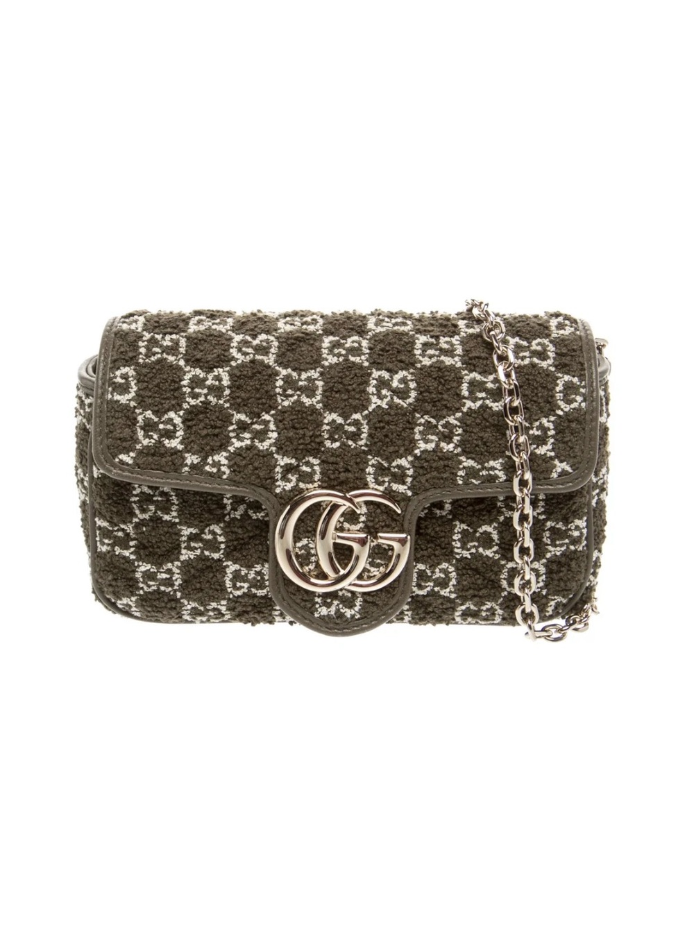 NWT Gucci Olive Green GG Marmont Mini Shoulder Bag
841290FAE103053